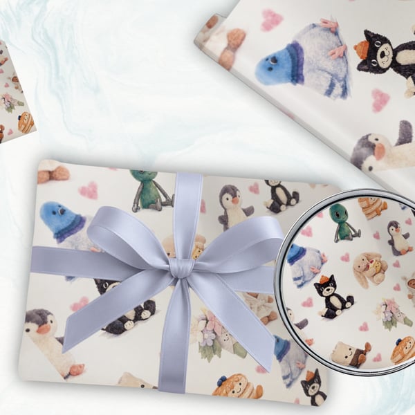 Plushie toy wrapping paper 
