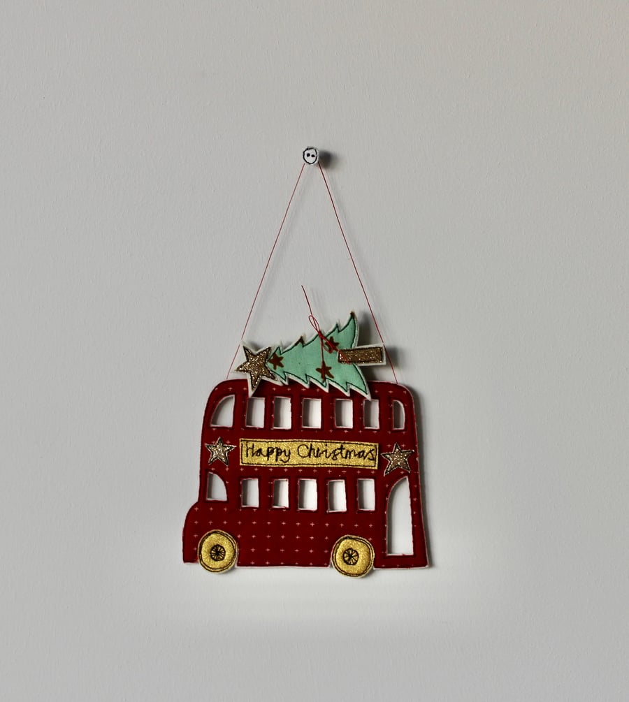 'Christmas Bus' - Hanging Decoration