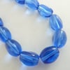 blue twist beads