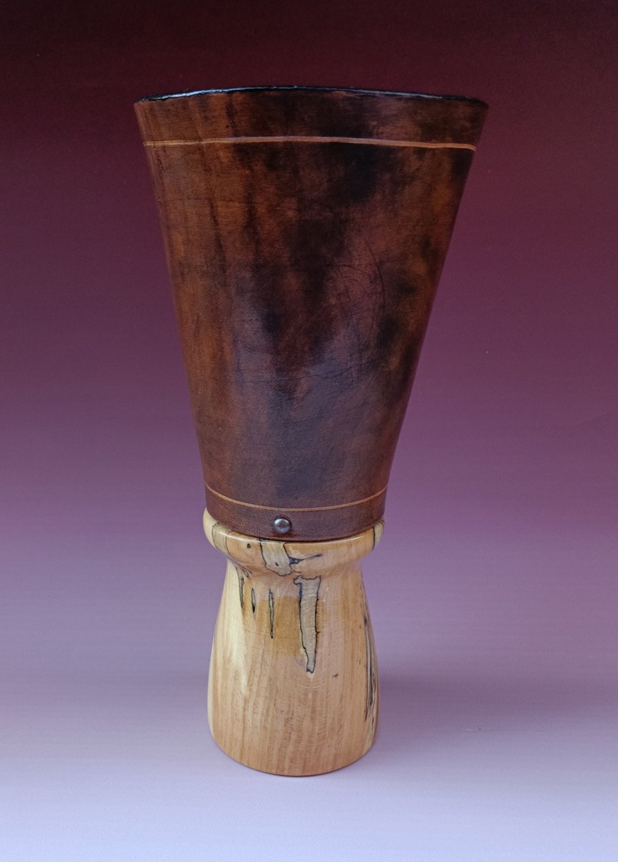 Beech & Leather Goblet (451)