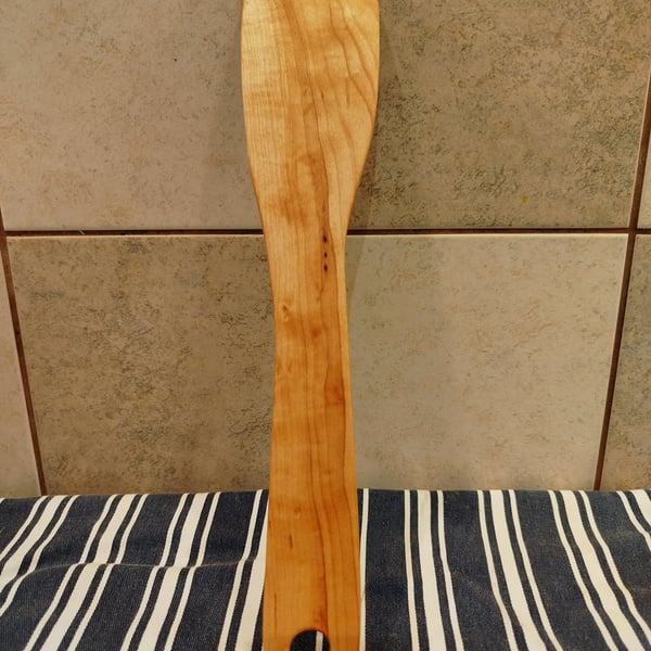 Handmade Flat Wooden Cooking Spatula - Maple 12"