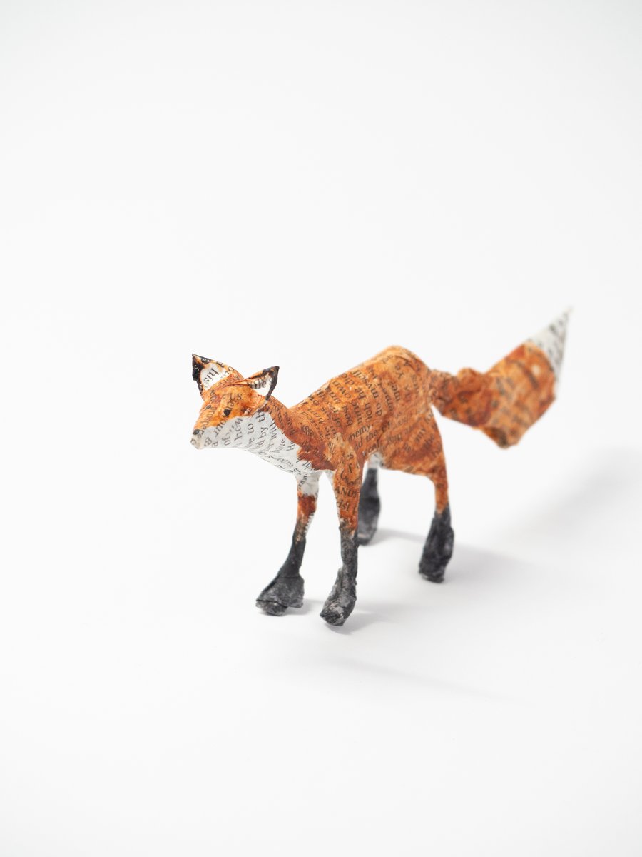 Speck Tiny Standing Paper Mache Fox