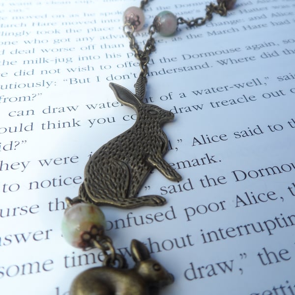 Bronze Hare neckalace