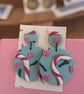 Big Beautiful blue candy cane earrings   - Image 3