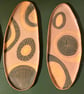 Ceramic serving platter - handmade, carved and painted