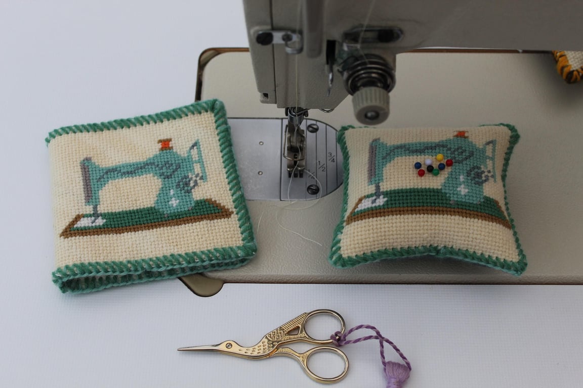 Vintage Sewing Machine Needlepoint Tapestry Kit