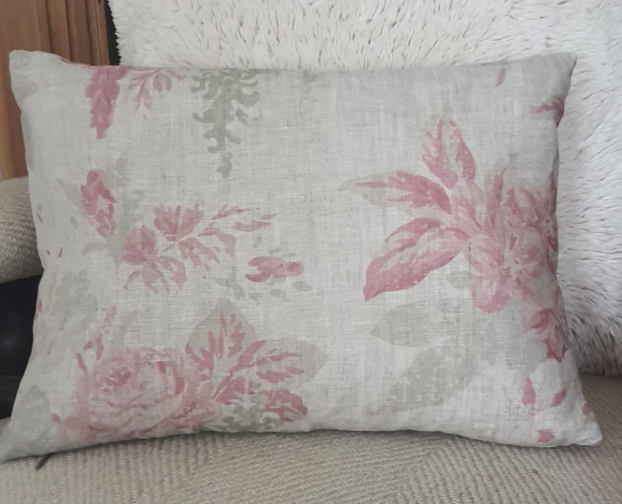Cabbages & Roses Linen Cushion