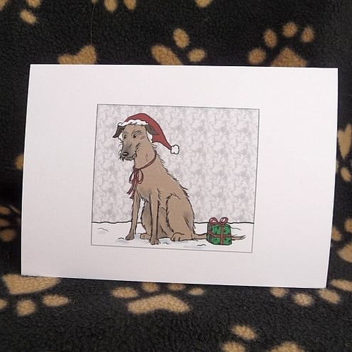 Lurcher Christmas Card