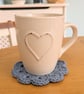 Set of 4 crochet coasters in blues - Image 5