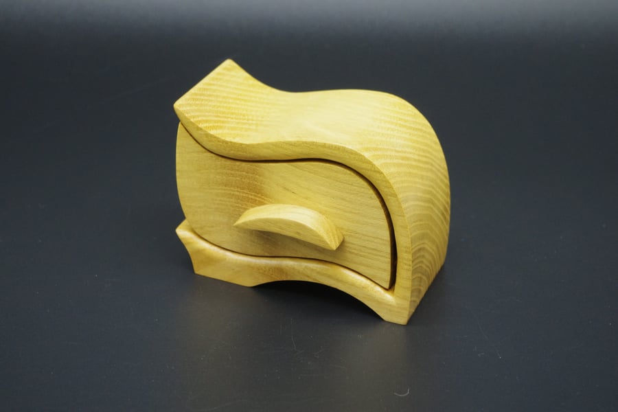 Handmade Wooden Trinket, Jewel Box. With Secret Drawer.