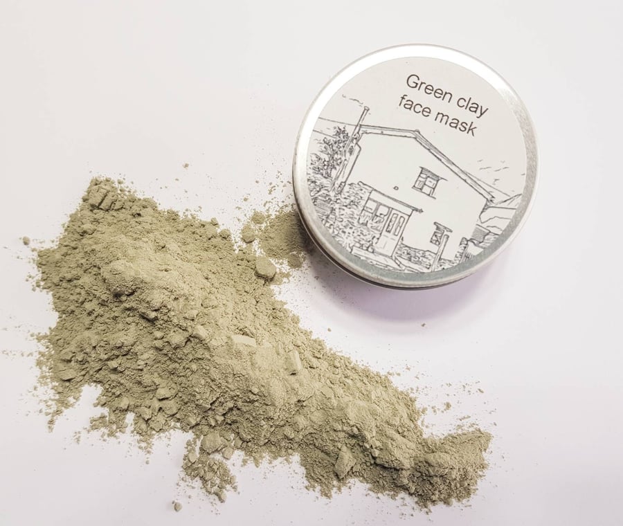 Green clay face mask - clay luxury face mask - exfoliating face mask 