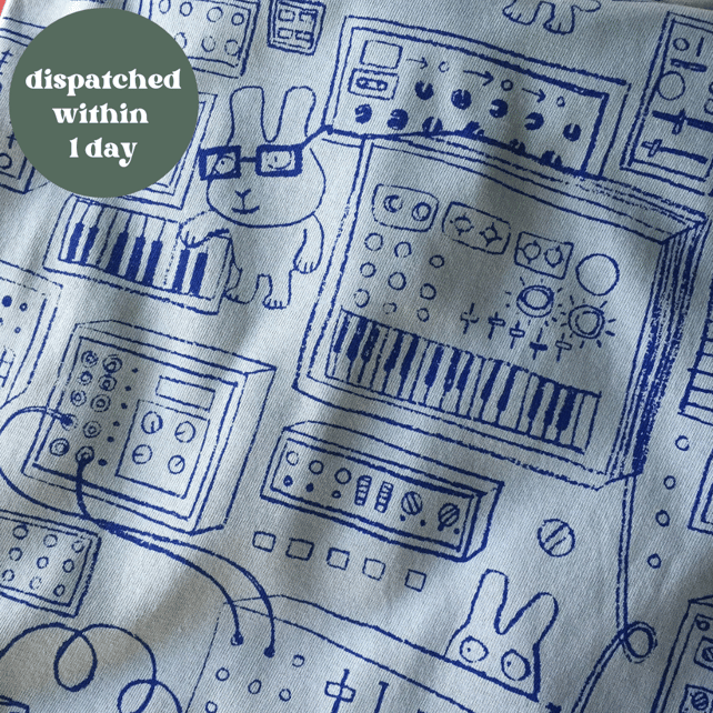 T-shirt-Synth Bunnies by Jo Brown-rabbits-electronic music theme