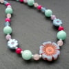 Spring Colours Necklace With Semi Precious Gemstones Sterling Silver