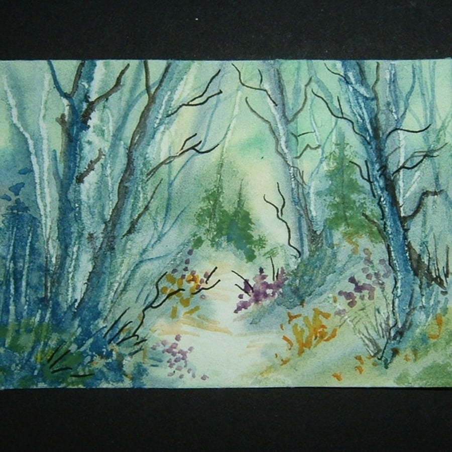 fantasy woodland landscape art original painting ref 33