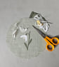 Snowdrop mini hoop, handmade hanging decoration, embroidered - Image 2