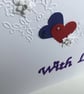 Engagement card. Valentine. With love card. Hearts and flowers. Ref 013. - Image 7