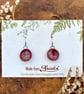 Handmade Ceramic Earrings: Pink Glaze, Dangle, Foraged Bristol Clay - Image 6