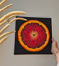 Textured acrylic painting on canvas, 12x12 inches, Modern dining room décor
