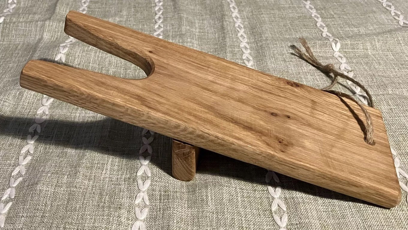 Handmade solid oak boot jack