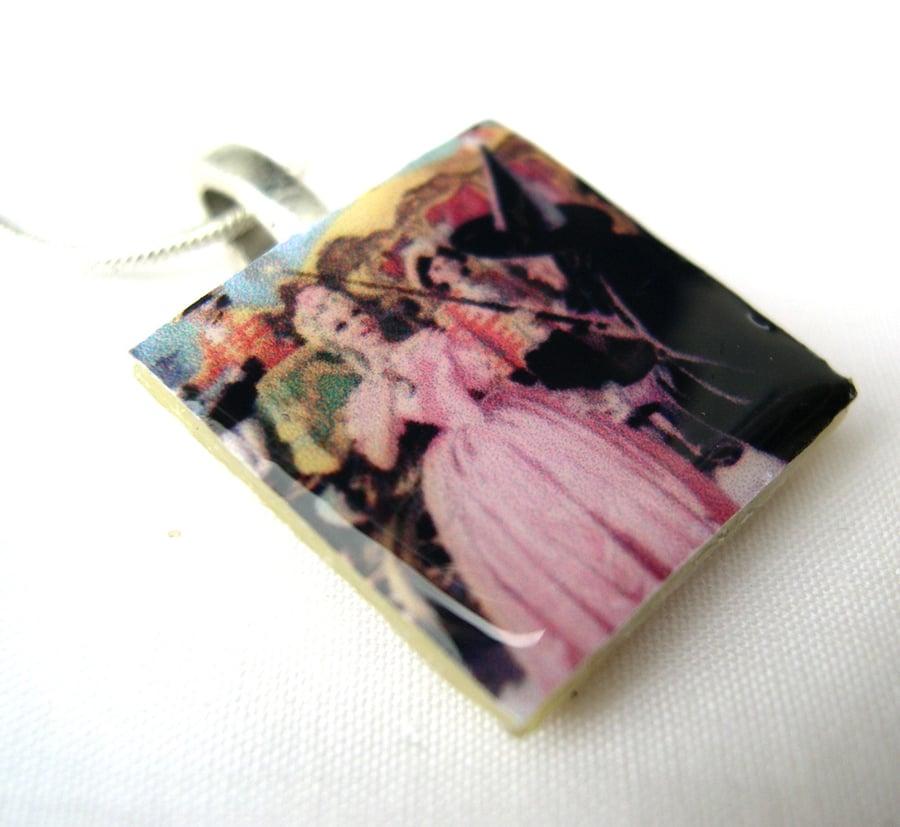 Unusual Unique gift Cinderella Ladybird  vintage book cover  necklace