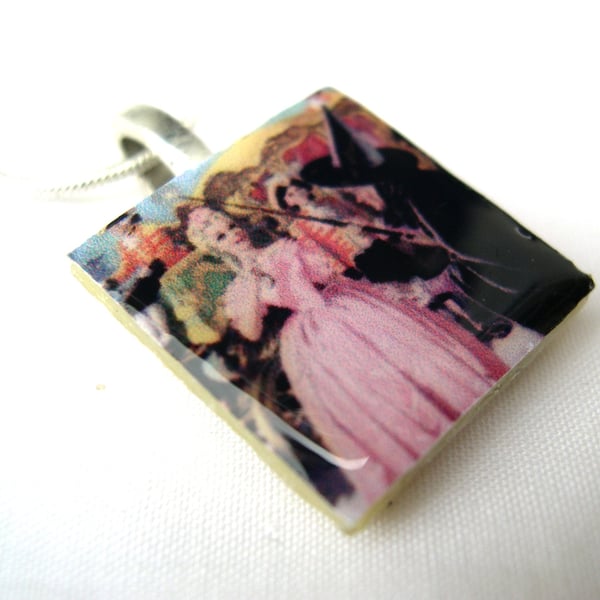 Unusual Unique gift Cinderella Ladybird  vintage book cover  necklace