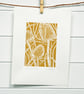 Wild Flower - Teasel - Original Linocut Print - Image 2