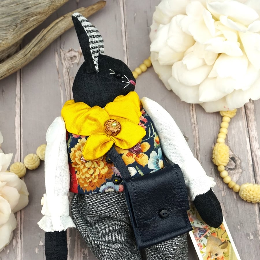 Cosmo, A Midnight Bunny Gentleman in Liberty Lawn