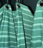 Green Stripe Organic Cotton Shower Curtain, washable