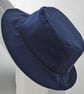 Blue Sun Hat Bucket Hat Ditsy Floral Rim Navy Blue Duck Egg Reversible Shade - Image 4