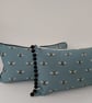 Sophie Allport Bees  Cushion Cover with Black  Pom Poms - Image 2