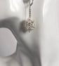 Sterling Silver Rose Quartz Chainmaille Earrings - Image 2