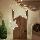 Christmas Wooden LED Star Festive Centerpiece Decoration Peak District Handmade