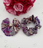 Purple pattern matching clip on bow and scrunchie - Image 8