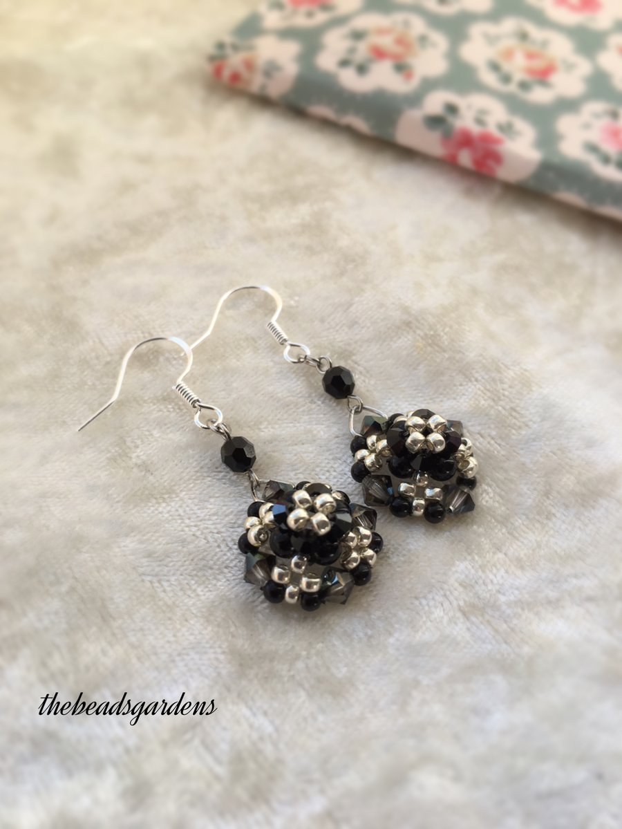 Black and gold earrings 