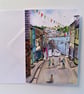 Blank A5 greetings card, Polruan Cornwall, from original watercolour painting.  - Image 4