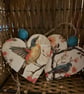 Bird themed wooden hanging heart decoration  - Image 4