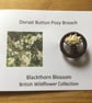 Dorset Button Posy Brooch, Blackthorn Blossom - Image 1