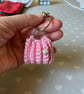 Crochet bag charm keyring