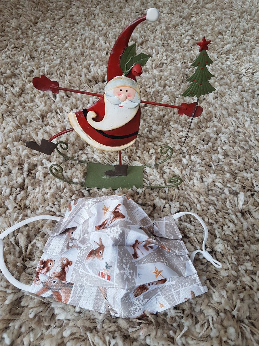 Adult festive face covering – Snowflake and Animal print