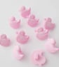 10 pink baby duck buttons 15mm