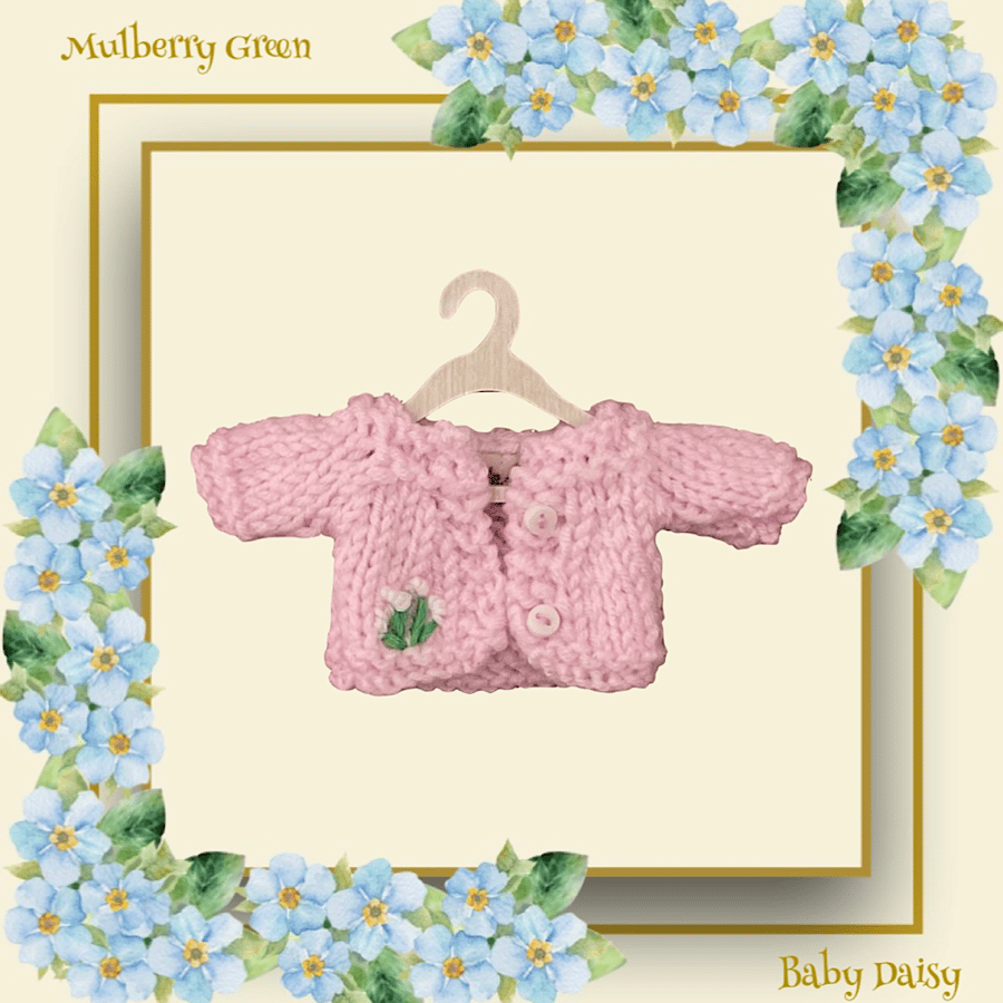 Pink Embroidered Cardigan to fit Baby Daisy 