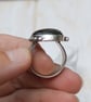 Large Labradorite Rustic Ring, Sterling Silver and Copper Ring Size R - Image 4