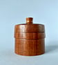 Beautiful, hand-turned mahogany, pull top pot. - Image 5