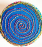 Buttons 1 inch button Hand Dyed Silks and Cottons Free Machine Embroidery Button - Image 1