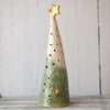 19-378 Ceramic Christmas Tree Tea Light Holder