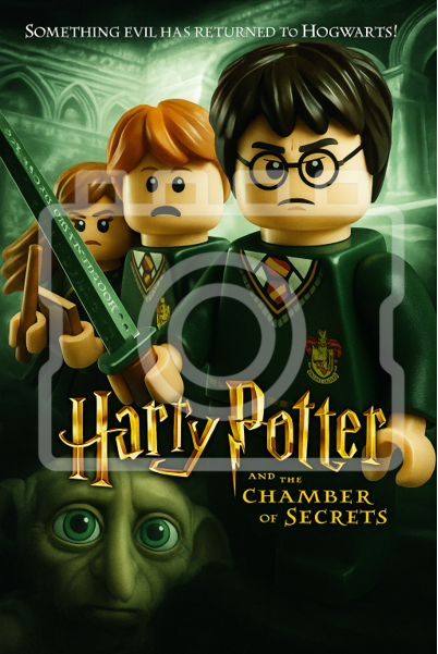 HARRY POTTER - CHAMBER OF SECRETS - LEGO-Inspired Print - Ready to Frame