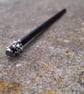 Exquisite Handmade Wooden Hairpin decorated with fresh water pearls. 925 silver. - Image 1