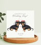 Personalised Wedding Day Card with Dachshund Dogs, with names and date. - Image 4