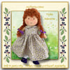 Doll - Violet Valentine - a handcrafted Mulberry Green doll