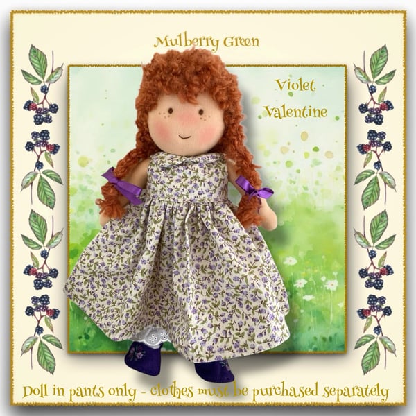Doll - Violet Valentine - a handcrafted Mulberry Green doll